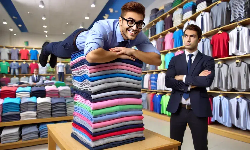 You Want All the Shirts Stacked on the Edge of the Table? Sure Thing, Boss.