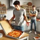 A-humorous-and-awkward-scene-showing-a-person-standing-in-a-modern-kitchen-holding-a-pizza-box-theyve-just-opened-revealing-the-pizza-stuck-to-the