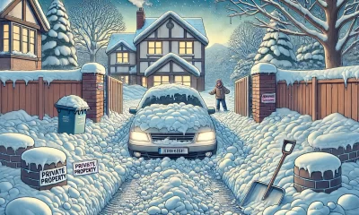 -A-wide-digital-illustration-showing-a-humorous-scene-of-a-car-trapped-in-a-suburban-driveway-surrounded-by-snow-and-ice.-The-driveway-is-clearly-priva-