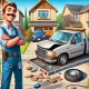 A-wide-digital-illustration-of-a-humorous-suburban-driveway-scene-showing-a-car-blocked-in-by-another-vehicle-with-a-creative-and-amusing-twist-to