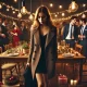 A-dramatic-scene-depicting-a-young-woman-leaving-a-festive-office-Christmas-party.-The-setting-includes-decorated-tables-string-lights-and-a-group-