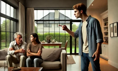 A-tense-and-emotionally-charged-scene-in-a-modern-living-room.-A-young-adult-is-standing-visibly-frustrated-pointing-toward-an-older-man-and-his-gir