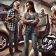 A-dramatic-and-emotional-illustration-of-a-family-disagreement-over-child-safety.-The-scene-shows-a-young-mother-standing-firmly-by-a-car-with-her-arm.